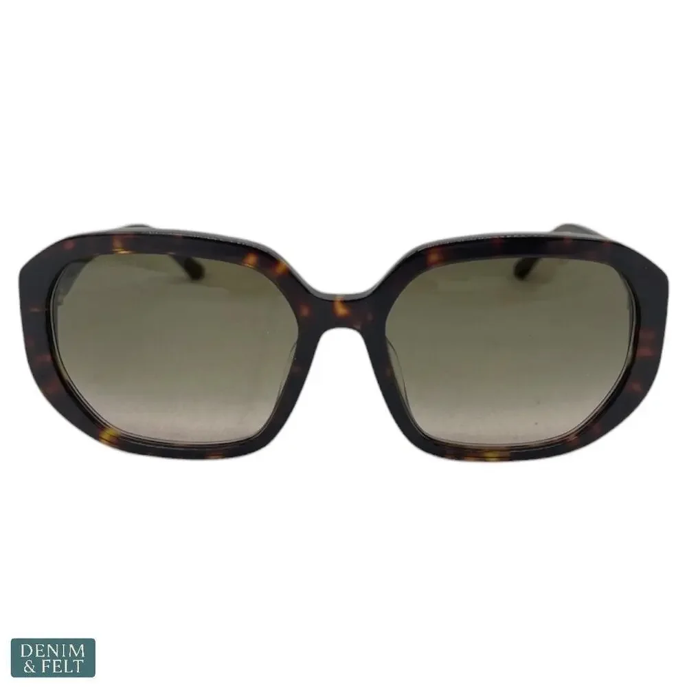 NEW Jimmy Choo Karly Havana Square Oversized Gradient Luxury Designer Sunglasses